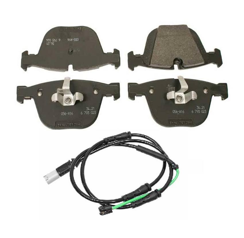 BMW Disc Brake Pad Set - Rear (w/ Sensor)